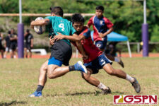 The Okkodo Bulldogs and Southern Dolphins kicked off Saturday afternoon's ISA Boys Rugby matches at GW Field. (Photo by Michael Blas)