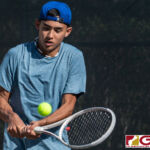 Mason Caldwell and Jack Son faced off against Camden Camacho and Jake Delaney in a 2019 ITF World Tennis Tour Doubles match held at Hilton Guam Resort and Spa Tennis Courts. (Photo by Michael Blas)
