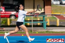 The St. John's Knights faced off against the Academy Cougars Tuesday afternoon at Tamuning Courts in IIAAG Tennis. (Photo by Michael Blas)