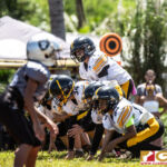 The Guahan Raiders and The Tamuning Steelers Metgots meet in the GNYFF playoffs on Oct. 20, 2019 at Eagles Field. (photo by Bout It Productions.)