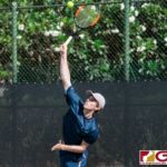 Mason Caldwell and Jack Son faced off against Camden Camacho and Jake Delaney in a 2019 ITF World Tennis Tour Doubles match held at Hilton Guam Resort and Spa Tennis Courts. (Photo by Michael Blas)