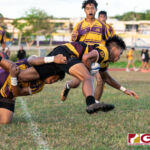 The GW Geckos reclaimed the IIAAG/GRFU Boys High School Rugby Championship title after defeating the reigning champs, the FD Friars, 19-12. (Photo by Michael Blas)