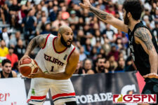 Guam's Curtis Washington waits for the play to materialize in the second quarter. New Zealand defeated Guam 113-94 in the FIBA Asia Cup 2021 Qualifiers match. (Photo by Michael Blas)