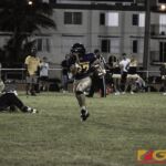 GW Geckos Eian Naputi takes off running while looking for an opening. (photo by Bout It Productions)