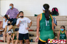The Okkodo Bulldogs defeat the JFK Islanders 43-29 on Day 4 of the McDonald's High School Pre-season Basketball Tournament. (Photo by Michael Blas)