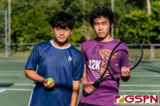 Harvest Eagles David Chae and Justin Kim finished in second place in the Boys Doubles A finals. (Photo by Michael Blas)