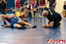The FD Friars and Academy Cougars faced off against the host team Okkodo Bulldogs Saturday morning in IIAAG High School Wrestling. (Photo by Michael Blas)