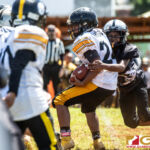 The Guahan Raiders and The Tamuning Steelers Metgots meet in the GNYFF playoffs on Oct. 20, 2019 at Eagles Field. (photo by Bout It Productions.)