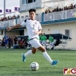 Guam Matao Isiah Lagutang holds possession as team Guam prepares for an attack on goal. (Photo by Michael Blas)