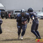 Island Stunnerz Maylani Chaco receives the handoff from Tiffanie Rodrigues while Jacklyn Cepeda gets set to receive the ball. (photo by Bout It Productions)