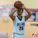 Okkodo Bulldogs Danica Cabrera takes her shot at the free throw line early in the first half. (Photo by Michael Blas)