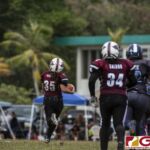 Team Legacy Jalana Garcia carries the ball downfield for the touchdown. (photo by Bout It Productions)