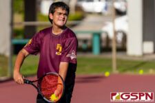 The St. John's Knights and FD Friars tied for the IIAAG Tennis Championships on Thursday afternoon at Tamuning Courts. (Photo by Michael Blas)