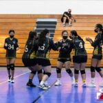 The Tiyan High Titans JV Team head down south to the Southern High Dolphins JV Team territory to compete in the ISA Girls Volleyball matchup. Photo by Bout It Productions.