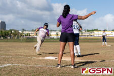 The GW Geckos knocked the Academy Cougars down to the losers bracket with a 17-3 win in ISA Girls Softball League Playoffs. (Photo by Michael Blas)