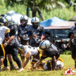 The Guahan Raiders and The Tamuning Steelers Metgots meet in the GNYFF playoffs on Oct. 20, 2019 at Eagles Field. (photo by Bout It Productions.)