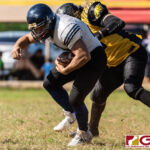 The Raiders and the Eagles faced off earlier this Saturday Afternoon in a rematch from last season's Guahan Varsity Football League Championship Game. (Photo by Michael Blas)
