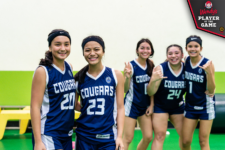 Wendy's Players of the Game: Myka Terlaje (20) scored four of her eight points in crunch time and Oriana Sevilla (23) led the team with 15 points as the Cougars defeated the JFK Islanders 35-31 in IIAAG Girls Basketball. (Photo by Michael Blas)