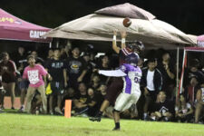 The FD Friars and GW Geckos put on a defense show in the Championship game with FD getting the slight edge with the only touchdown of the night. (photo courtesy of Joseph Cruz)