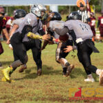 The Simon Sanchez Sharks faced off against the Father Duenas Friars in the 2018 IIAAG HS Football game Saturday late afternoon. (Photo by Michael Blas)