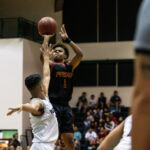 FD Friars Tony Quinene stops and pops for two points early in the first quarter. (Photo by Michael Blas)