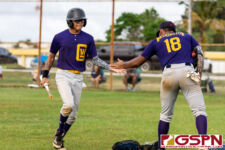 The GW Geckos defeated the Guam High Panthers 21-0 in Wednesday's IIAAG High School Baseball matchup. (Photo by Michael Blas)