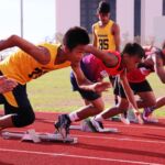 The Middle School Track season wrapped up action at the JFK Track Wednesday evening. (photo by Lawrence Sugatan)