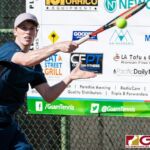 Mason Caldwell and Jack Son faced off against Camden Camacho and Jake Delaney in a 2019 ITF World Tennis Tour Doubles match held at Hilton Guam Resort and Spa Tennis Courts. (Photo by Michael Blas)