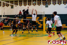 The JFK Islanders start of strong with their first win of the season, defeating the Sanchez Sharks in the 4th set. (Photo by Michael Blas)
