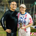 General Manager of APL Charlie Hermosa presents the Batting Champion Award to Team Juices Tanya Tuna. (Photo by Michael Blas)