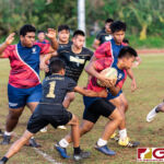 The Tiyan Titans faced off against the Okkodo Bulldogs in the rescheduled IIAAG Boys HS Rugby Game. (Photo by Michael Blas)
