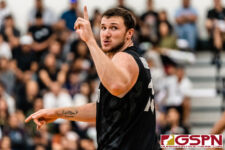 New Zealand's Tom Vodanovich calls out a play in the second quarter. New Zealand defeated Guam 113-94 in the FIBA Asia Cup 2021 Qualifiers match. (Photo by Michael Blas)