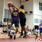 GW Geckos Ethan Alegre on the layup off a fast break while Elite Friars Dominic Sablan contests. (Photo by Michael Blas)