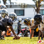 The Guahan Raiders and The Tamuning Steelers Metgots meet in the GNYFF playoffs on Oct. 20, 2019 at Eagles Field. (photo by Bout It Productions.)