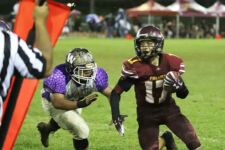The FD Friars and GW Geckos put on a defense show in the Championship game with FD getting the slight edge with the only touchdown of the night. (photo courtesy of Joseph Cruz)