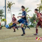 The Harvest Christian Academy Eagles defeated the Father Duenas Friars in the 2018 IIAAG high school boys soccer game Monday afternoon at Leo Palace. (Photo by Michael Blas)