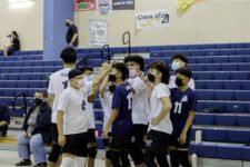 The Okkodo Bulldogs defeated the GW Geckos in four sets to advance to the ISA Boys Volleyball Championship Game next week! (photo by Omar Nobuo)