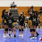 The Tiyan High Titans JV Team head down south to the Southern High Dolphins JV Team territory to compete in the ISA Girls Volleyball matchup. Photo by Bout It Productions.
