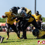 The Raiders and the Eagles faced off earlier this Saturday Afternoon in a rematch from last season's Guahan Varsity Football League Championship Game. (Photo by Michael Blas)