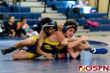 The Southern Dolphins and Guam High Panthers hit the mats in IIAAG High School Wrestling Saturday morning at Okkodo High School. (Photo by Michael Blas)