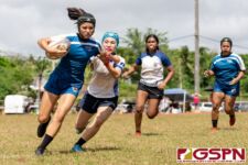 The Academy Cougars battled against the ND Royals Saturday afternoon at GW Field in the 2020 ISA Girls Rugby League. (Photo by Michael Blas)