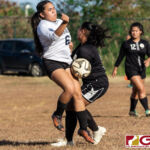 The St. Paul Warriors defeated the home team Tiyan Titans 3-1 in their IIAAG Girls HS Soccer game on Tuesday, April 30, 2019. (Photo by Michael Blas)