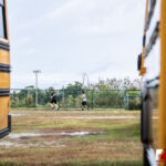 The Sanchez Sharks cross country team visited the Tiyan Titans in the 2nd week of the ISA cross country season. Photo by Bout It Productions