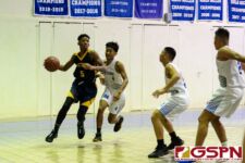Guam High Panther Tobias Eckles drives down the baseline for a shot at the basket. (Photo by Michael Blas)