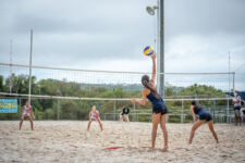 The Academy Cougars defeated the St. John's Knights in an IIAAG Girls Volleyball showdown at the GFA sand courts Saturday. (photos by Rain Delos Reyes)