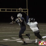 Guam High Panthers Nicholas Keefe attempts the catch but is called incomplete. (photo by Bout It Productions)