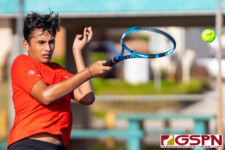 The St. John's Knights and FD Friars tied for the IIAAG Tennis Championships on Thursday afternoon at Tamuning Courts. (Photo by Michael Blas)