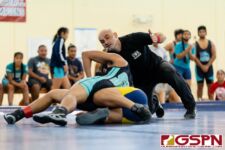 The Southern Dolphins and Guam High Panthers hit the mats in IIAAG High School Wrestling Saturday morning at Okkodo High School. (Photo by Michael Blas)
