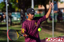 The St. John's Knights and FD Friars tied for the IIAAG Tennis Championships on Thursday afternoon at Tamuning Courts. (Photo by Michael Blas)