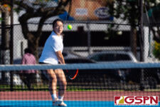The St. John's Knights faced off against the Academy Cougars Tuesday afternoon at Tamuning Courts in IIAAG Tennis. (Photo by Michael Blas)